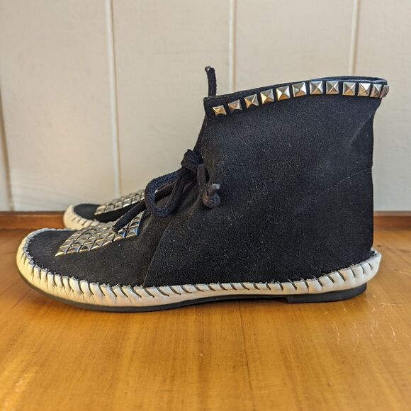 Jeffrey Campbell Studded Booties Rock Whimsigoth Fairy Grunge Witchy Glam 6 - Picture 8 of 11